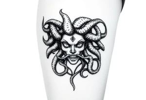 Big headed Medusa tattoo idea