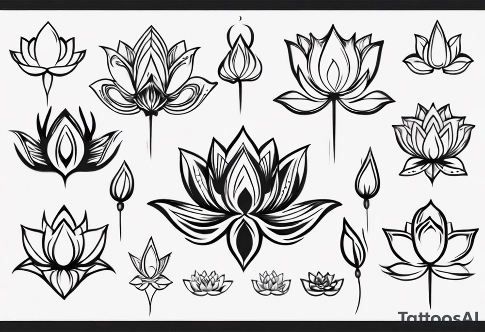 Breathe Unalome Lotus tattoo idea