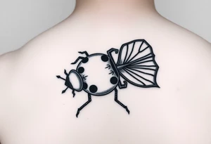 Ladybug with beta fish tail tattoo idea