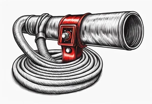 Fire hose with smooth bore nozzle tattoo idea