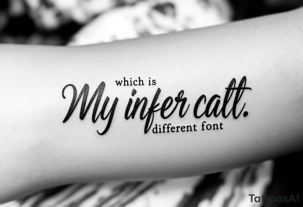 varii which is my name is a different font tattoo idea