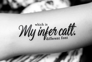 varii which is my name is a different font tattoo idea