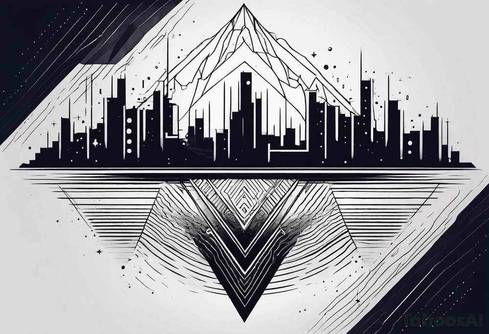 geometric soundwave tattoo tattoo idea