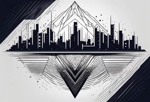 geometric soundwave tattoo tattoo idea