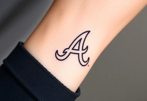 Atlanta Braves logo letter “A” tattoo idea