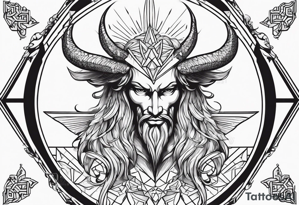the symbol of Lucifer ,simple tattoo idea