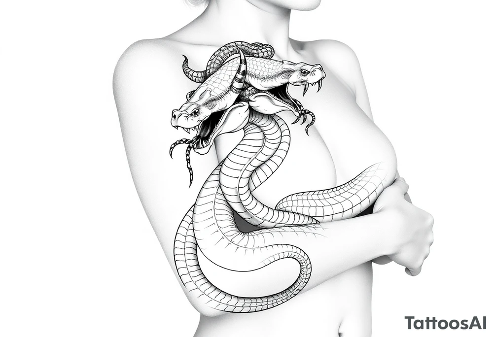 gargon with snakes on his head tattoo idea