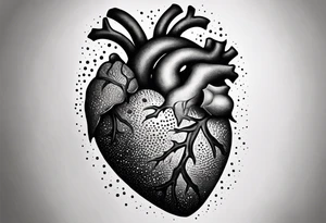 Anatomical heart tattoo idea