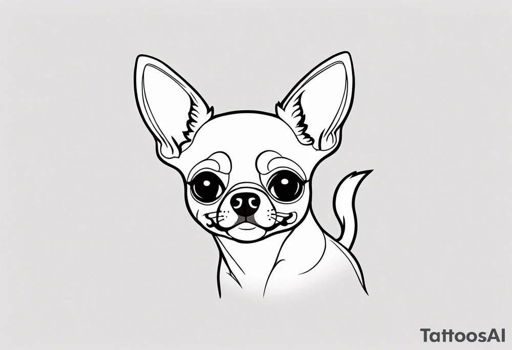 Funny chihuahua tattoo idea