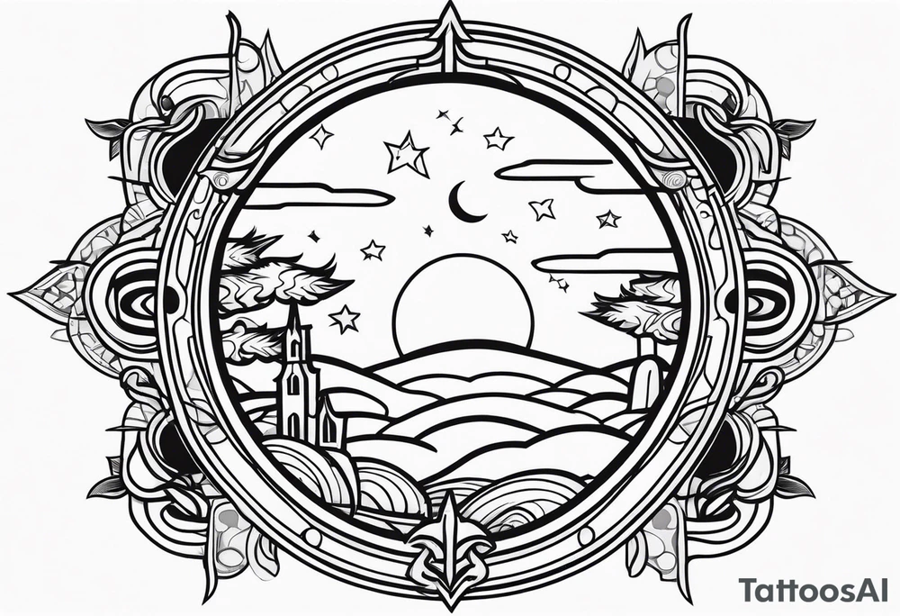 sacred moon tattoo idea
