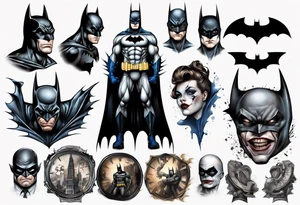 batman gotham sleeve tattoo idea