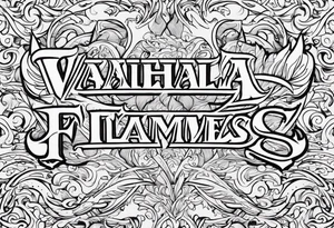 Valhalla flames tattoo idea