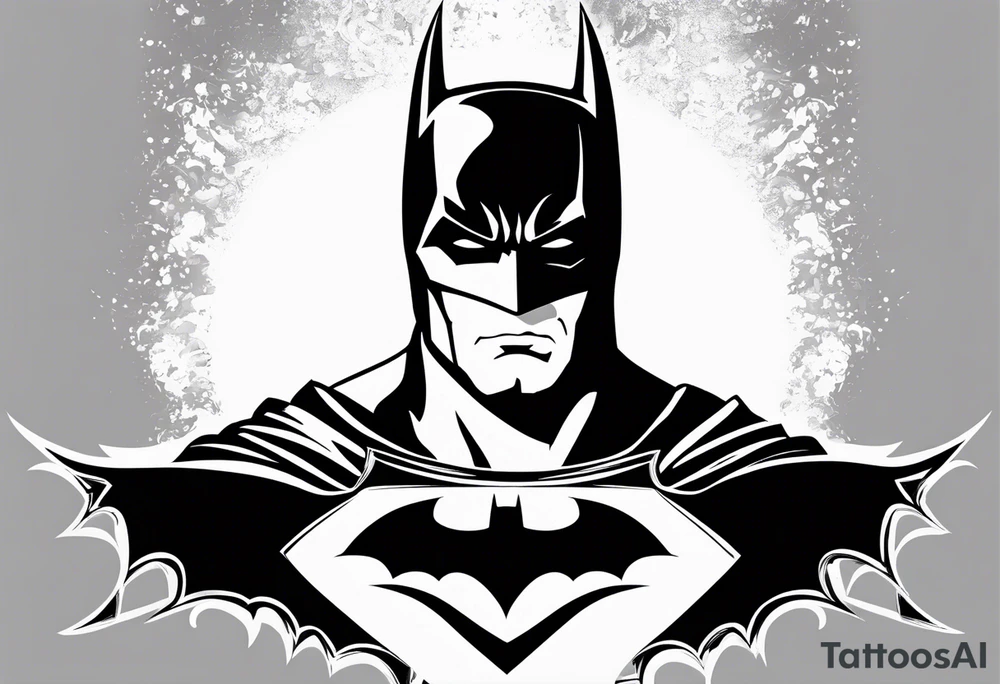 New batman symbol, grunge, no circular tattoo idea