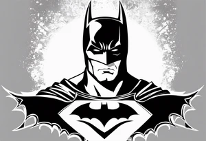 New batman symbol, grunge, no circular tattoo idea