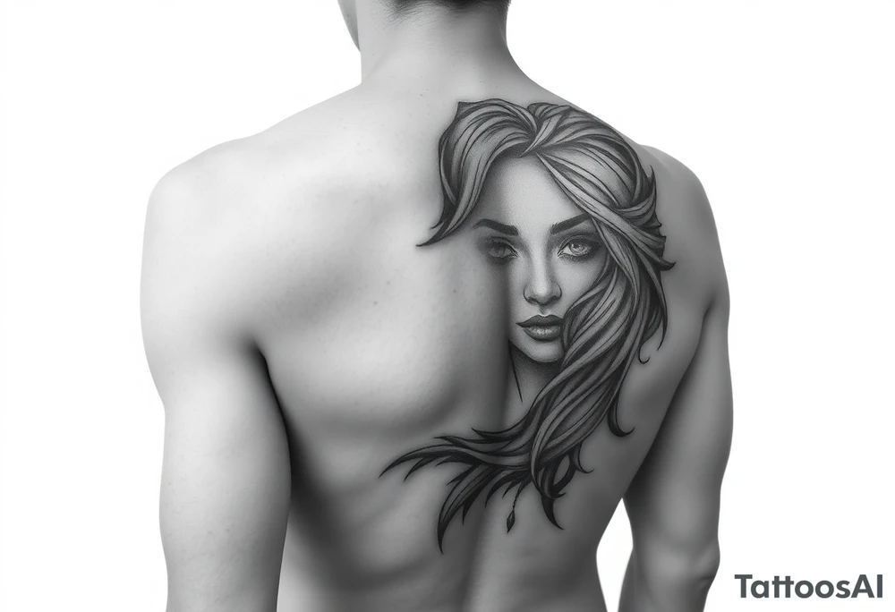 Something about a woman inspires women that have been through childhood trauma and have become strong and don't let anything bother them in life tattoo idea