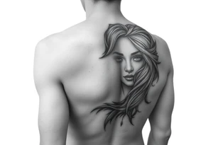 Something about a woman inspires women that have been through childhood trauma and have become strong and don't let anything bother them in life tattoo idea