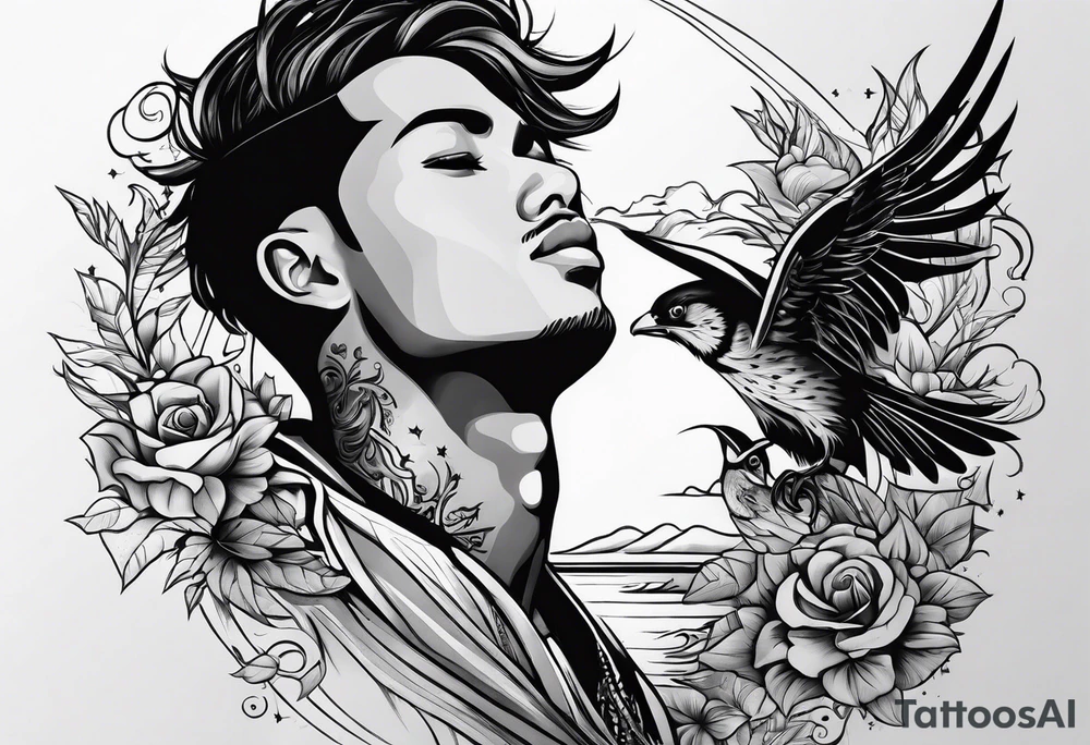 Star Boy writing tattoo idea