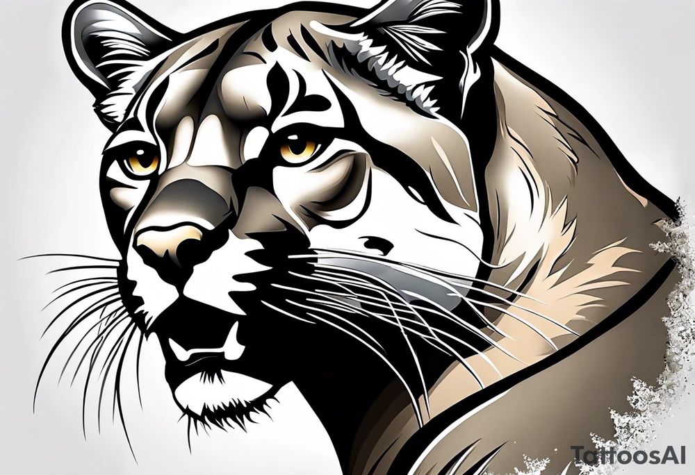 Mountain lion tattoo idea