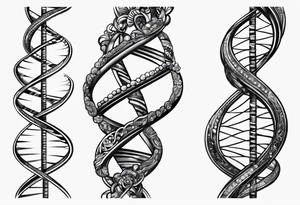 DNA strand tattoo idea
