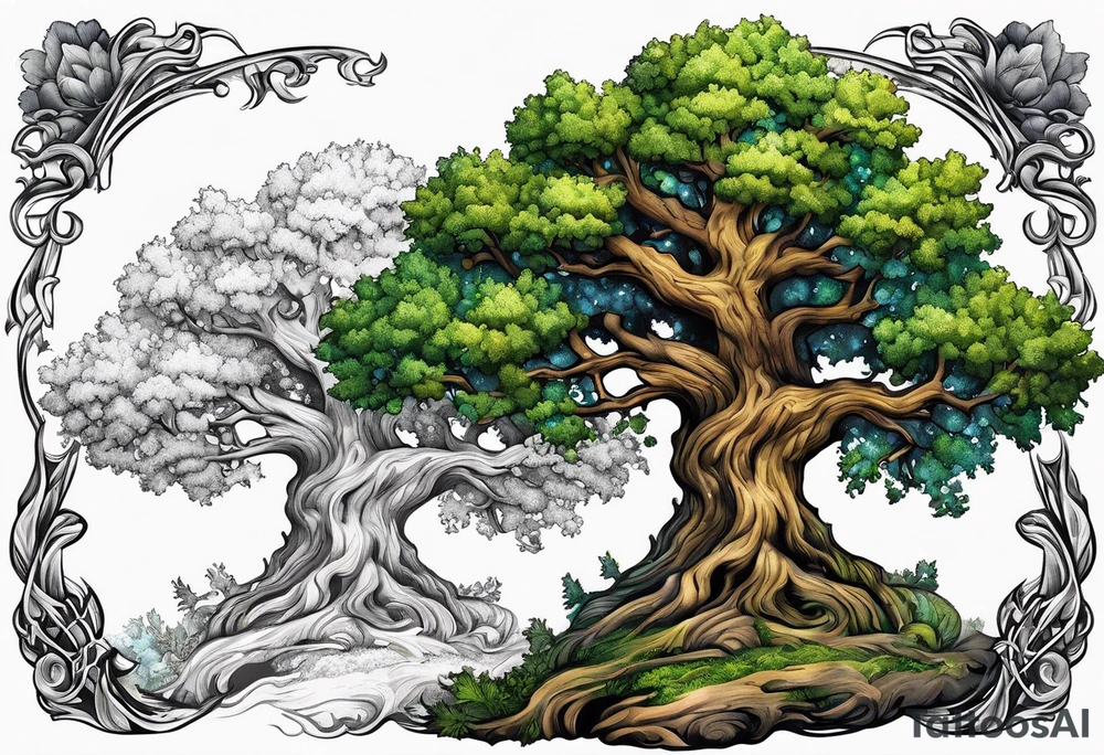Oak tree tattoo idea