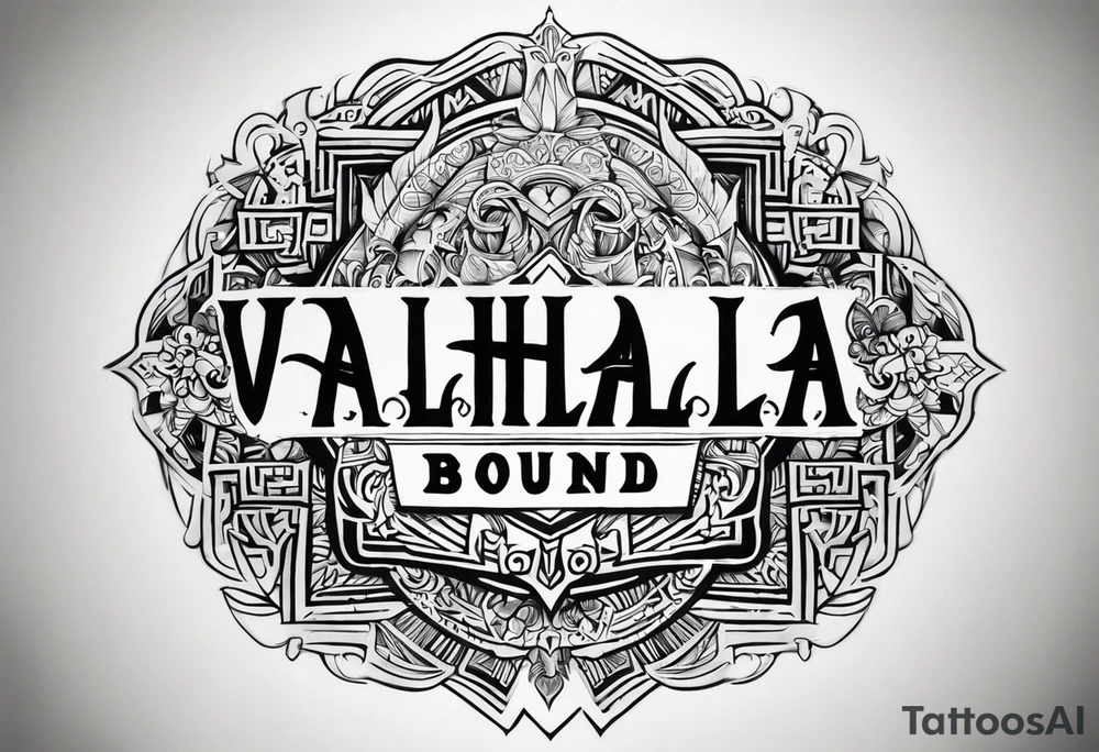 Valhalla bound tattoo idea