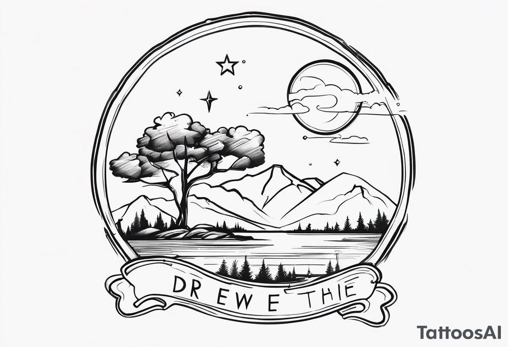 I want the name "Drew" tattoo idea