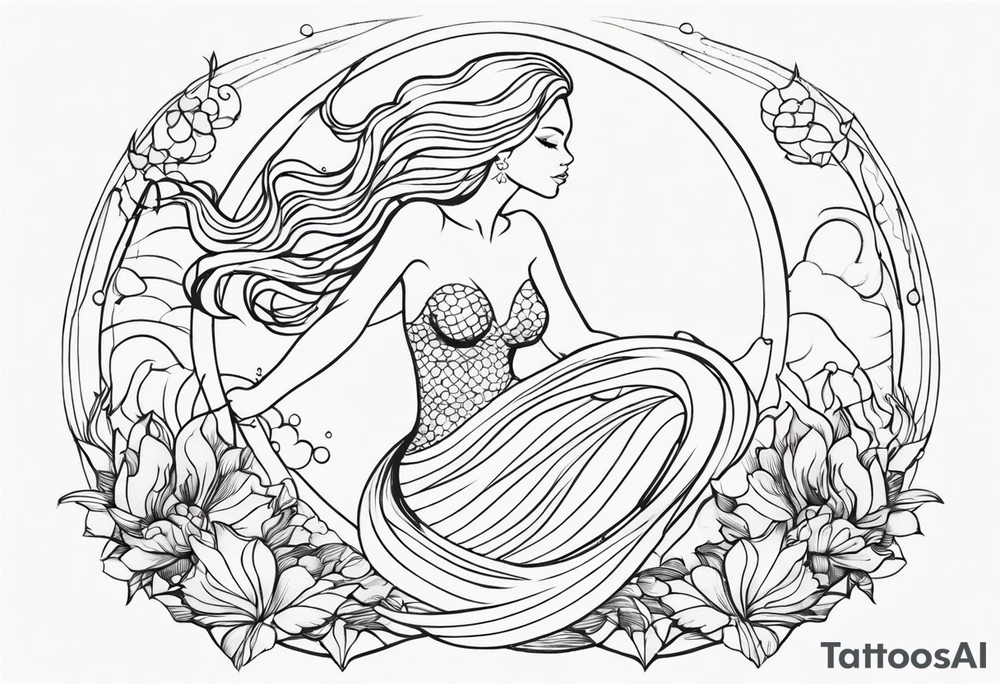 Spirited Mermaid tattoo idea