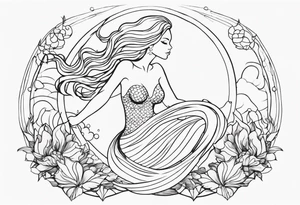 Spirited Mermaid tattoo idea