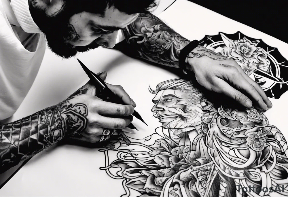man getting a tattoo close up tattoo idea