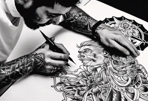 man getting a tattoo close up tattoo idea