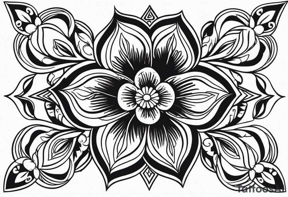 A pretty flower symbolizing Christianity tattoo idea