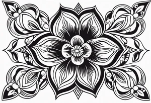 A pretty flower symbolizing Christianity tattoo idea