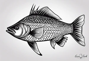 Cacería y pesca tattoo idea
