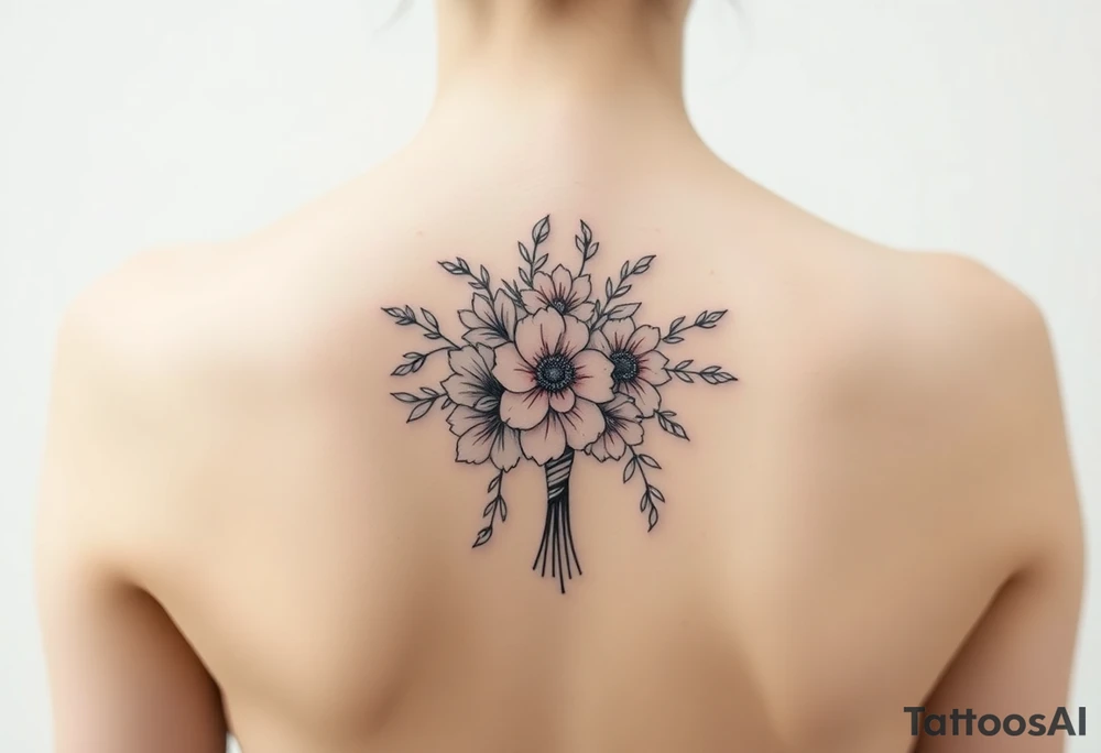 A floral wedding bouguet. tattoo idea