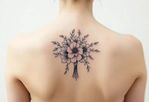 A floral wedding bouguet. tattoo idea