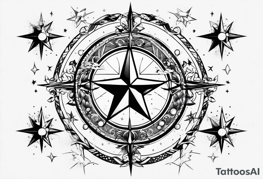 Sagittarius stars constellation tattoo idea
