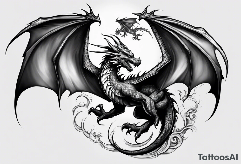 Dragon shoulder tattoo idea