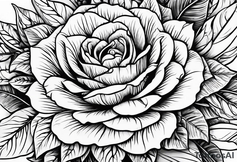 Plants outlines tattoo idea