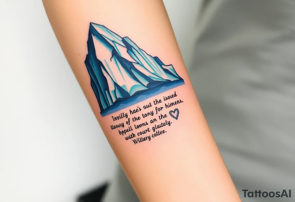 Iceberg, invictus poem, family tattoo idea