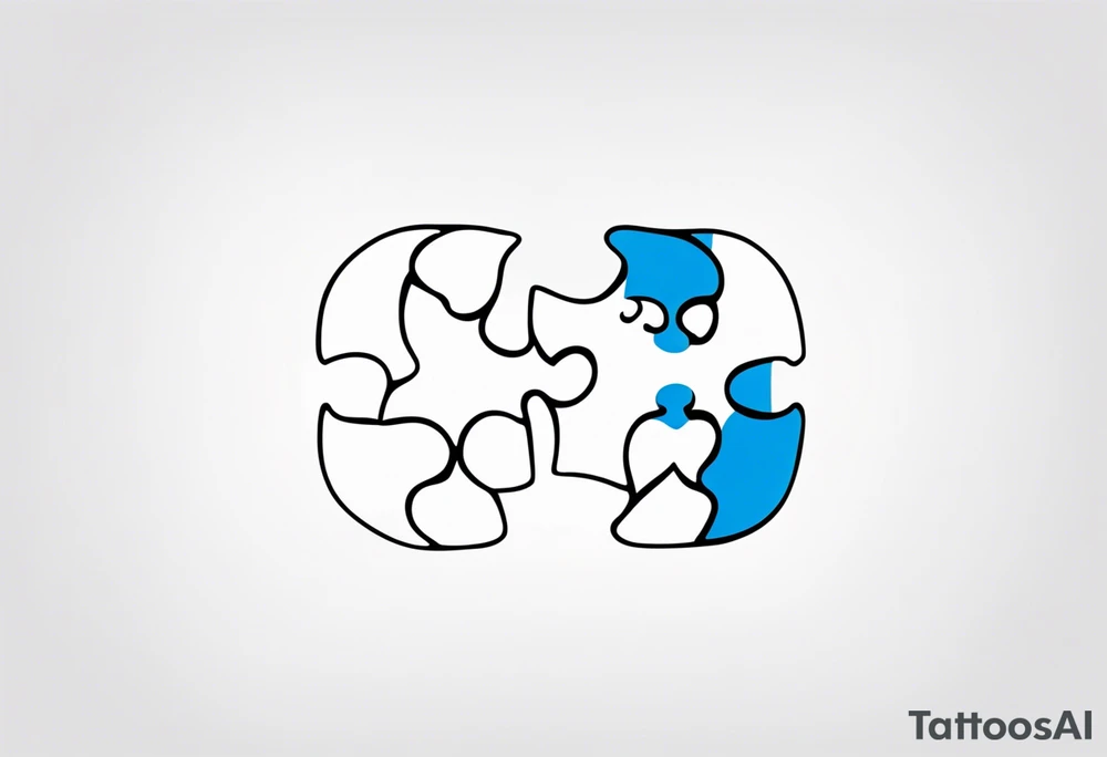 Autism puzzle piece tattoo idea