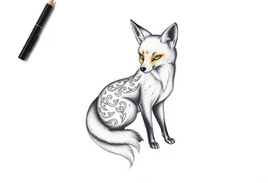adult fox tattoo idea