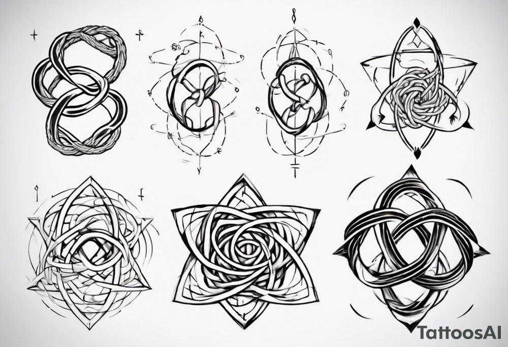 The mathematical 6,1 prime knot  that is cute, shape it like a friendship graph tattoo idea