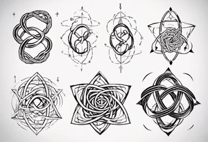 The mathematical 6,1 prime knot  that is cute, shape it like a friendship graph tattoo idea