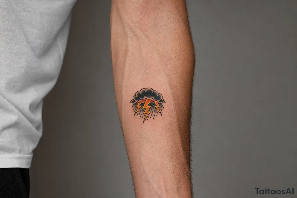 lightning storm tattoo idea