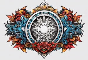 naruto headband with an R in the middle tattoo idea