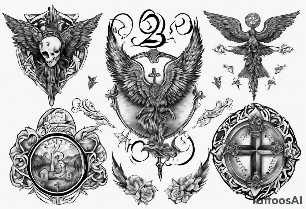 23rd Psalm back piece tattoo idea