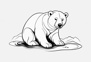 Cuddly Polar Bear tattoo idea