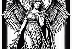 Weeping angels from Dr. Who, male upper arm tattoo tattoo idea