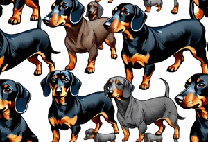 Dachshund tattoo idea