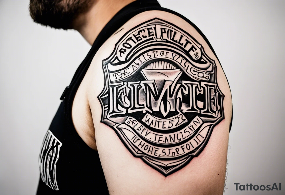 Officer with a big penis tattoo idea